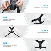 Posture Corrector | Upper Back Pain Brace | Clavicle Support Back Straightener