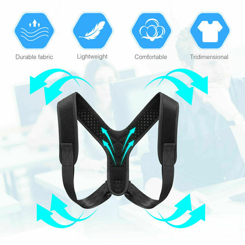 Posture Corrector | Upper Back Pain Brace | Clavicle Support Back Straightener